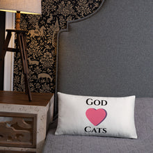 Load image into Gallery viewer, God Loves Cats- Pillow