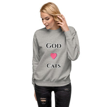Load image into Gallery viewer, God Loves Cats-Unisex Fleece Pullover