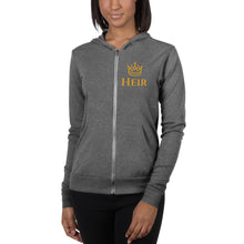Load image into Gallery viewer, Gold Crown Heir-Unisex zip hoodie