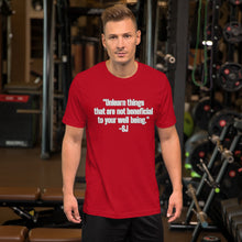 Load image into Gallery viewer, "Unlearn things that are not beneficial to your well being"-SJ-Short-Sleeve Unisex T-Shirt