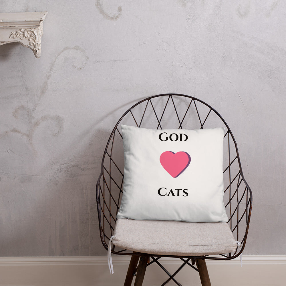God Loves Cats- Pillow