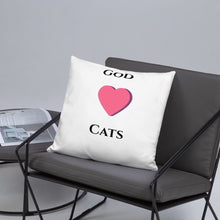 Load image into Gallery viewer, God Loves Cats- Pillow
