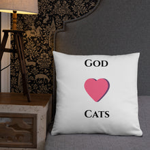 Load image into Gallery viewer, God Loves Cats- Pillow
