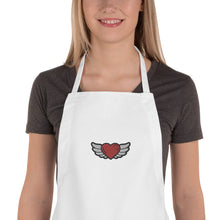 Load image into Gallery viewer, Heart with Angel Wings-Embroidered Apron
