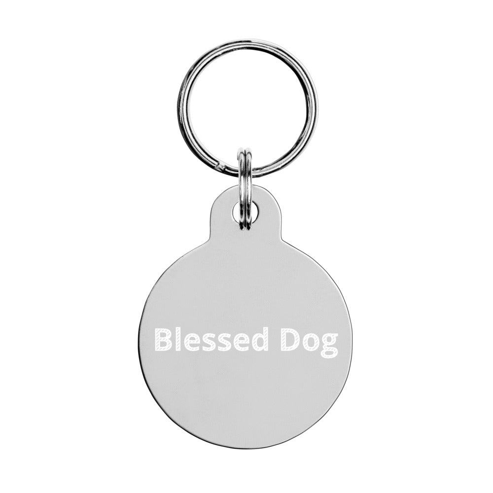 Blessed Dog-Engraved pet ID tag