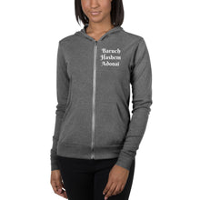 Load image into Gallery viewer, Baruch Hashem Adonai-Unisex zip hoodie
