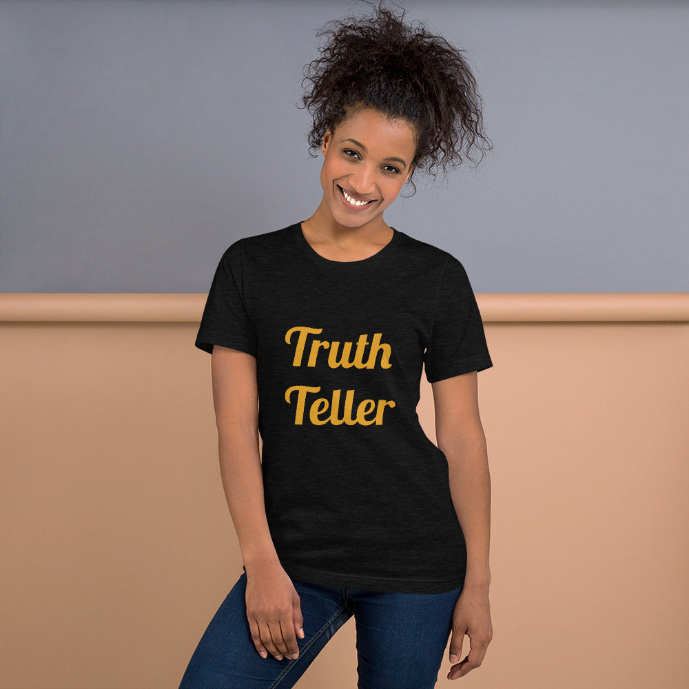 Truth Teller Black and Gold Short-Sleeve Unisex T-Shirt
