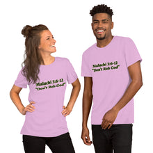 Load image into Gallery viewer, Malachi 3:6-12 &quot;Don&#39;t Rob God&quot; Short-Sleeve Unisex T-Shirt
