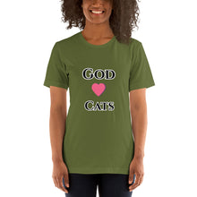 Load image into Gallery viewer, God Loves Cats-Short-Sleeve Unisex T-Shirt
