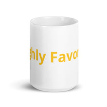 Load image into Gallery viewer, Highly Favored Yellow-White glossy mug
