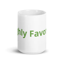 Load image into Gallery viewer, Highly Favored Green-White glossy mug
