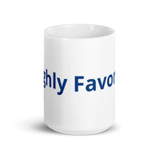 Load image into Gallery viewer, Highly Favored Blue-White glossy mug
