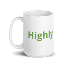 Load image into Gallery viewer, Highly Favored Green-White glossy mug
