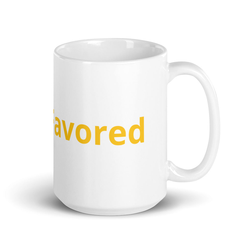 Highly Favored Yellow-White glossy mug