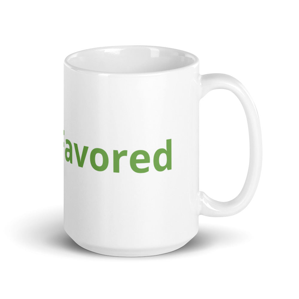 Highly Favored Green-White glossy mug
